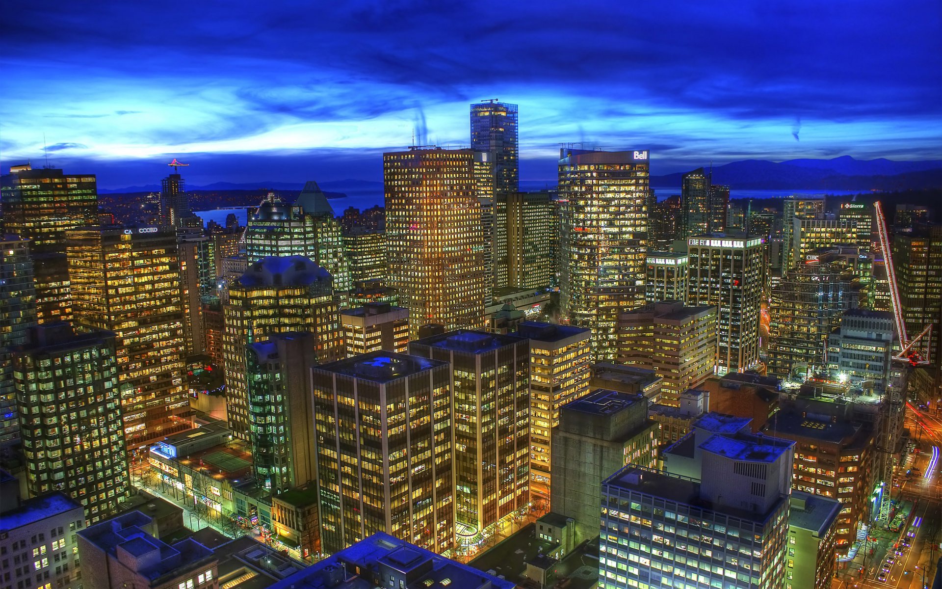 今日の壁紙 バンクーバーの夜景 Ringoon Pop